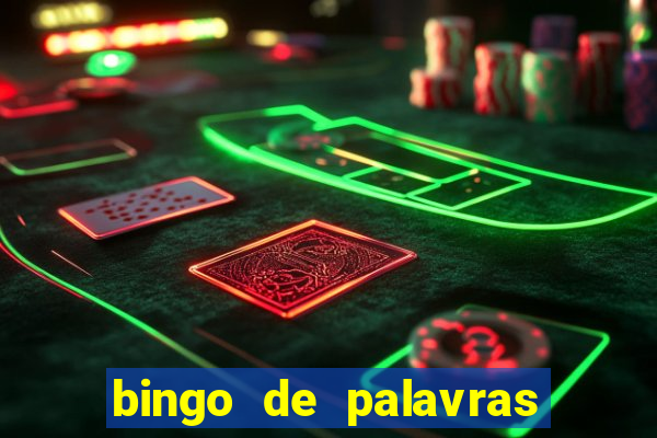 bingo de palavras cha de bebe